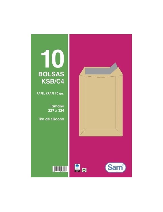 BOLSA SAM 229x324 KRAFT 90g PAQ.10