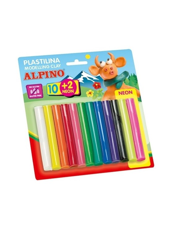 PLASTILINA ALPINO BLISTER 10+2 17GR