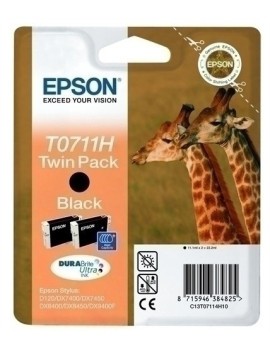 Cart.Ij.Epson T07114H Negro Pack 2