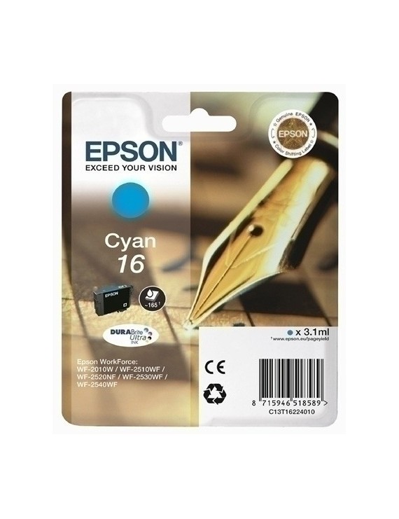 Cart.Ij.Epson T162240 Nº16 Cian