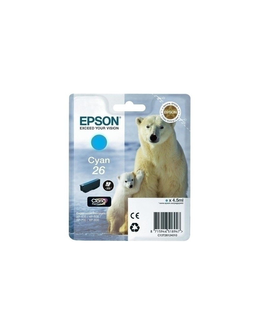 Cart.Ij.Epson T261240 Nº26 Cian