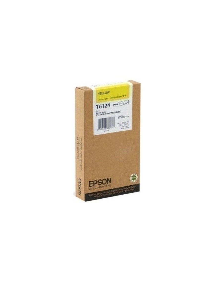 Cart.Ij.Epson T612400 Amarillo (220Ml.)