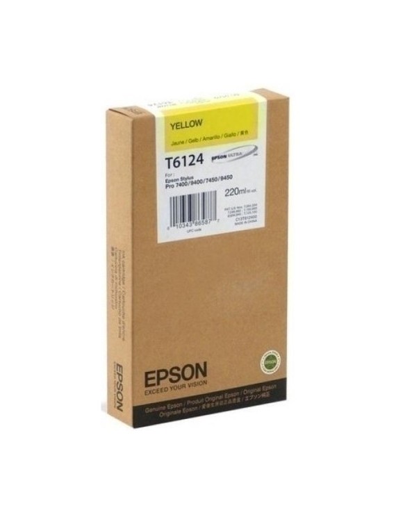 Cart.Ij.Epson T612400 Amarillo (220Ml.)