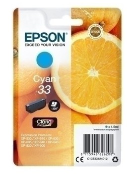 Cart.Ij.Epson T334240 Nº33 Cian