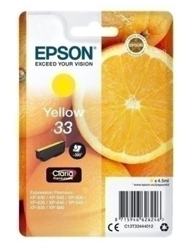 Cart.Ij.Epson T334440 Nº33 Amarillo