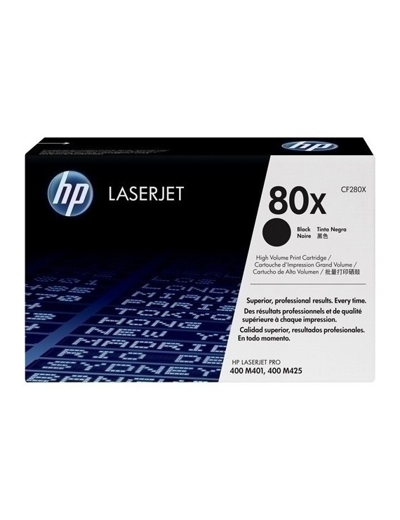 Toner Hp Cf280X Nº80A Lj Pro M 401 Negro