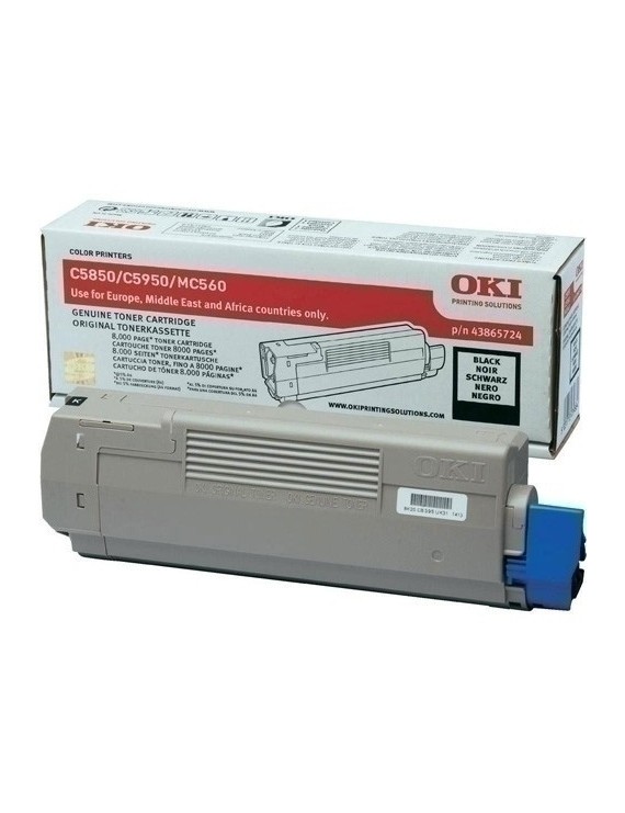 Toner Oki C5850/Mc560 Negro (8.000 Pág.)