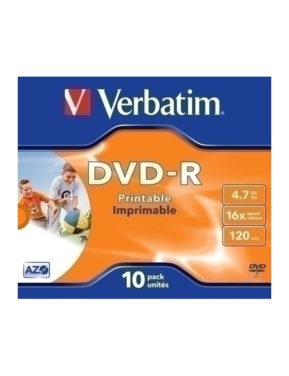 Dvd -R Verbatim 4.7Gb 16X Jewel C/10