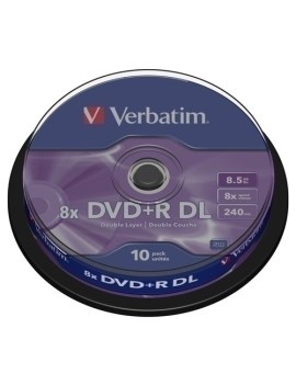 Dvd +R Verbatim 8.5Gb 8X Spindle 10