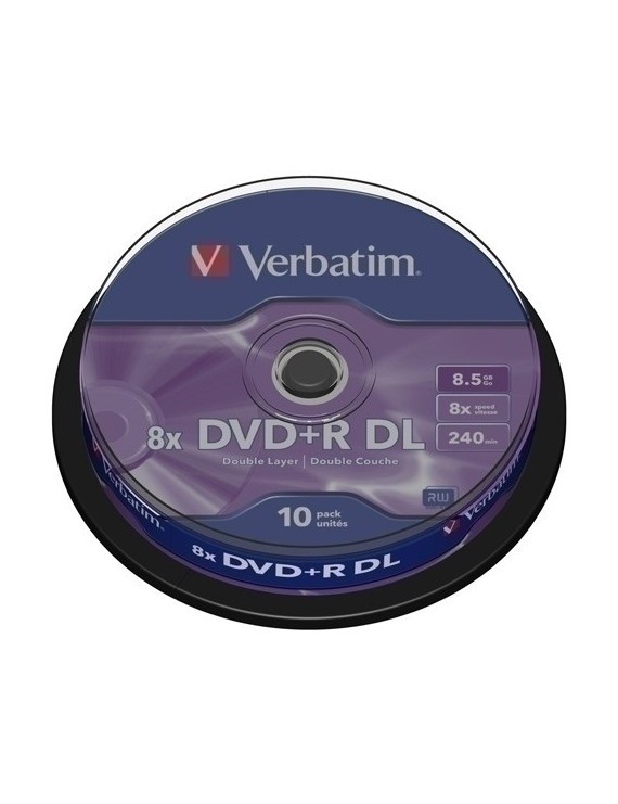 Dvd +R Verbatim 8.5Gb 8X Spindle 10