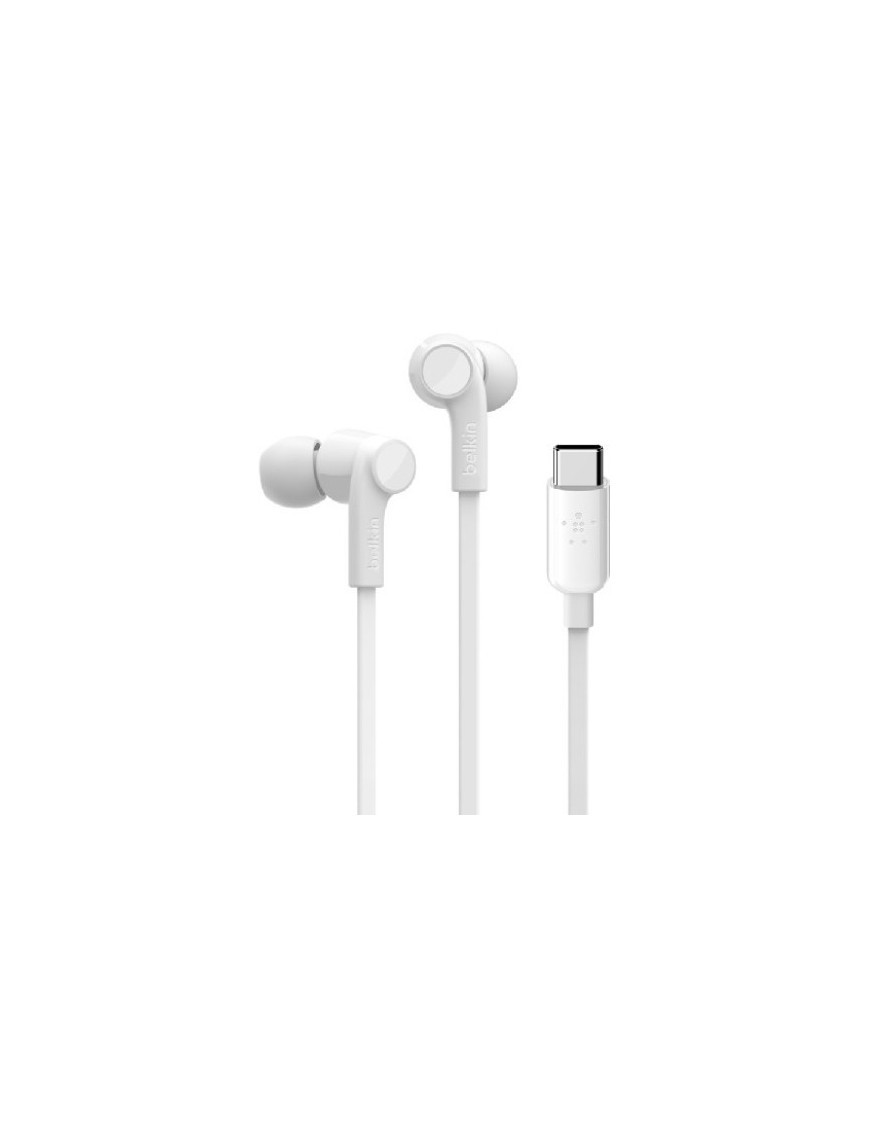 Auriculares Belkin Boton Usb-C Blanco