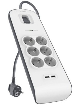 Enchufe Protector Belkin 6 Sal.(Regleta)