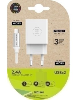 Cargador Doble + Cable Usb Micro Android