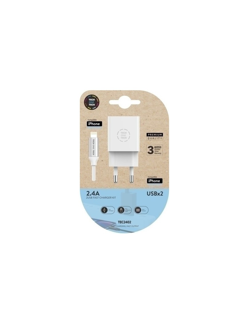 Cargador Doble + Cable Usb Micro Apple