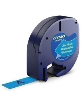 Cinta Rot.Dymo Letratag Plast.Ng.S/Azul