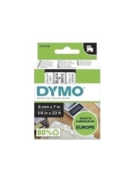 Cinta Rot.Dymo Lm D1 7M  6 Negr.S/Blanco