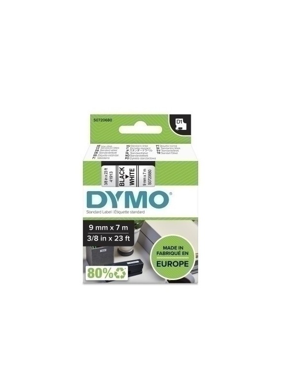 Cinta Rot.Dymo Lm D1 7M  9 Negr.S/Blanco