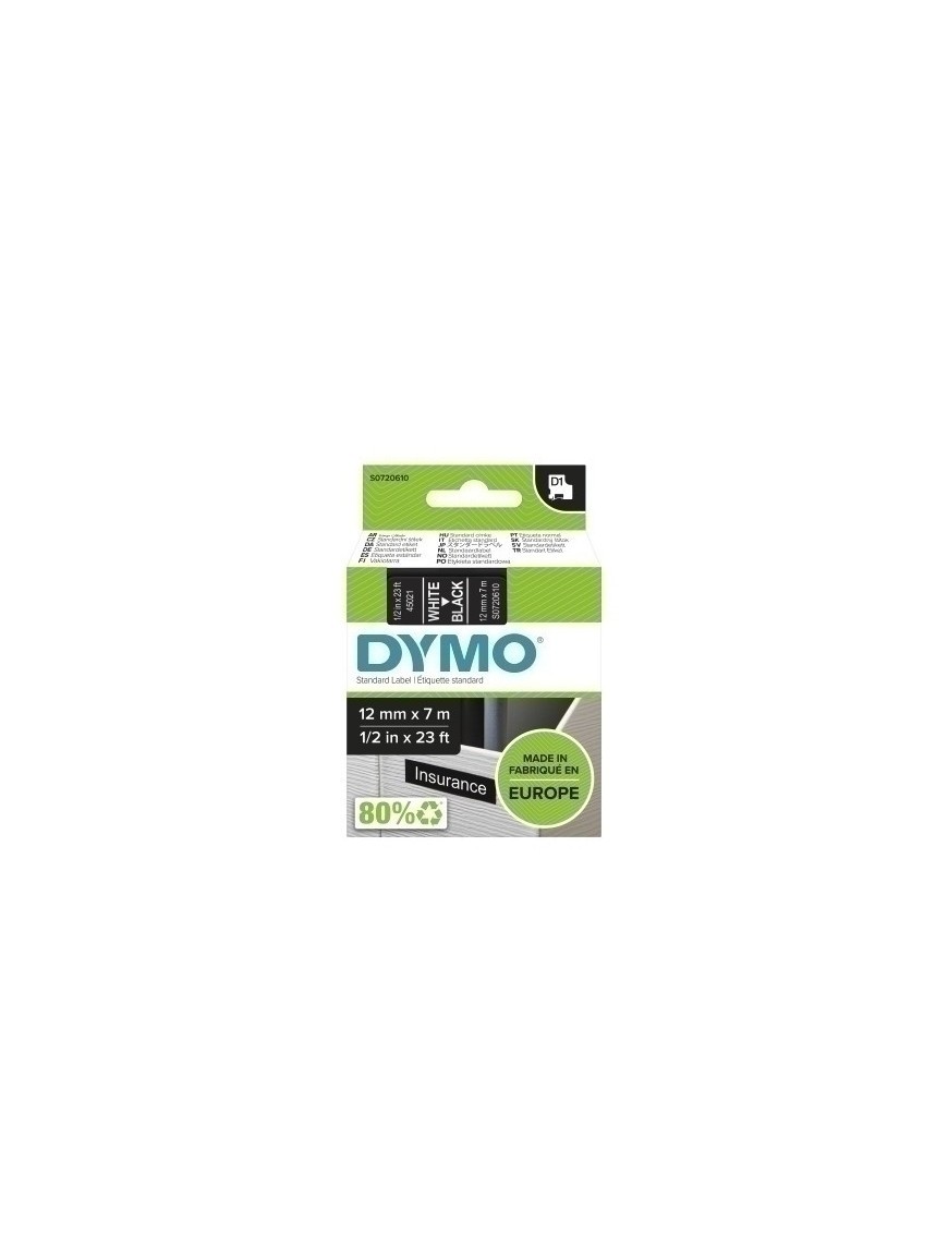 Cinta Rot.Dymo Lm D1 7M 12 Blanc.S/Negro