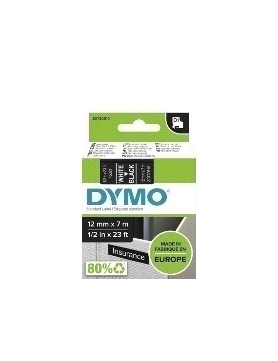 Cinta Rot.Dymo Lm D1 7M 12 Blanc.S/Negro