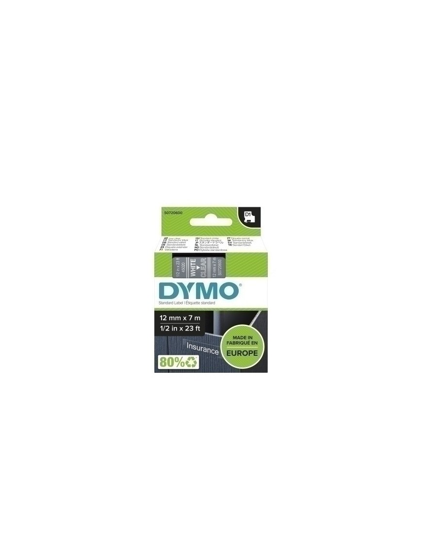 Cinta Rot.Dymo Lm D1 7M 12 Blanc.S/Trans