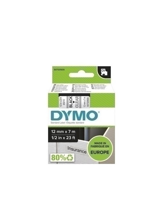 Cinta Rot.Dymo Lm D1 7M 12 Negr.S/Trans