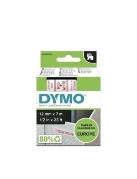 Cinta Rot.Dymo Lm D1 7M 12 Rojo S/Blanco