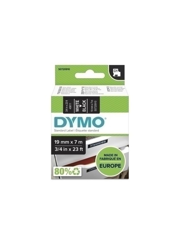 Cinta Rot.Dymo Lm D1 7M 19 Blanc.S/Negro