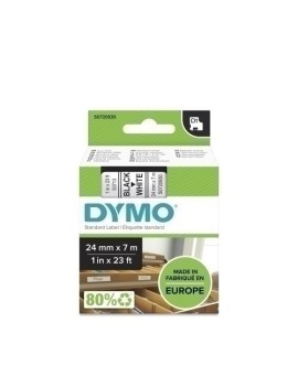 Cinta Rot.Dymo Lm D1 7M 24 Negr.S/Blanc