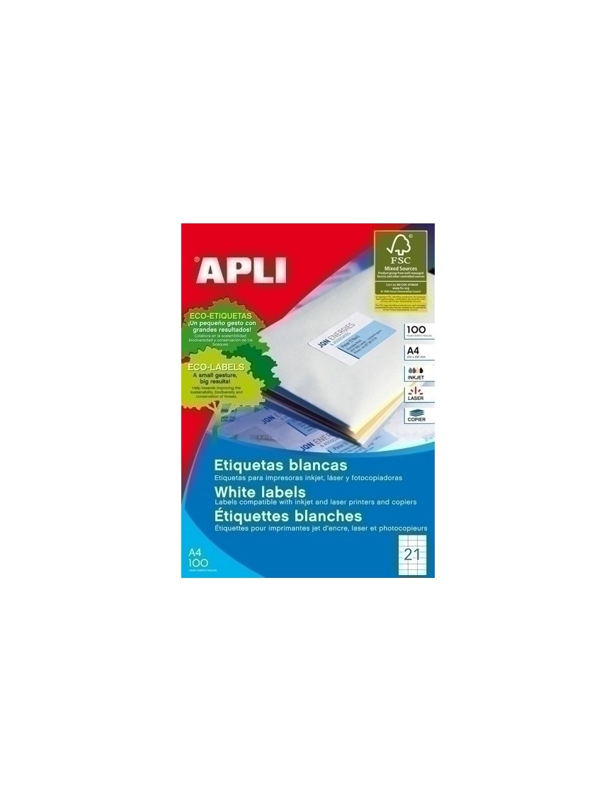 Etiq.Imp.Apli 01276 100H A4 70X42,4