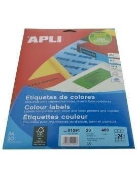 Etiq.Imp.Apli 01591 20H A4 Amarill 70X37