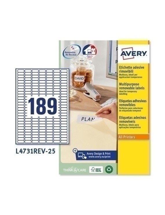 Etiq.Imp.Avery L4731Rev 25H A4 25,4X10