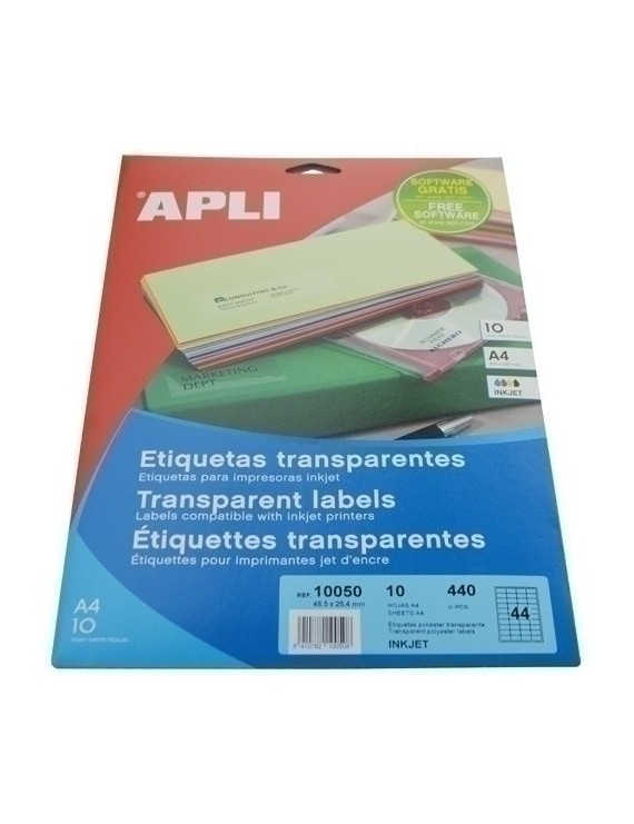 Etiq.Imp.Apli 10050 10H A4 Plt 48,5X25,4