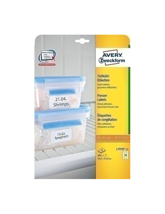 Etiq.Imp.Avery L7970 25H Congel.63,5X33,