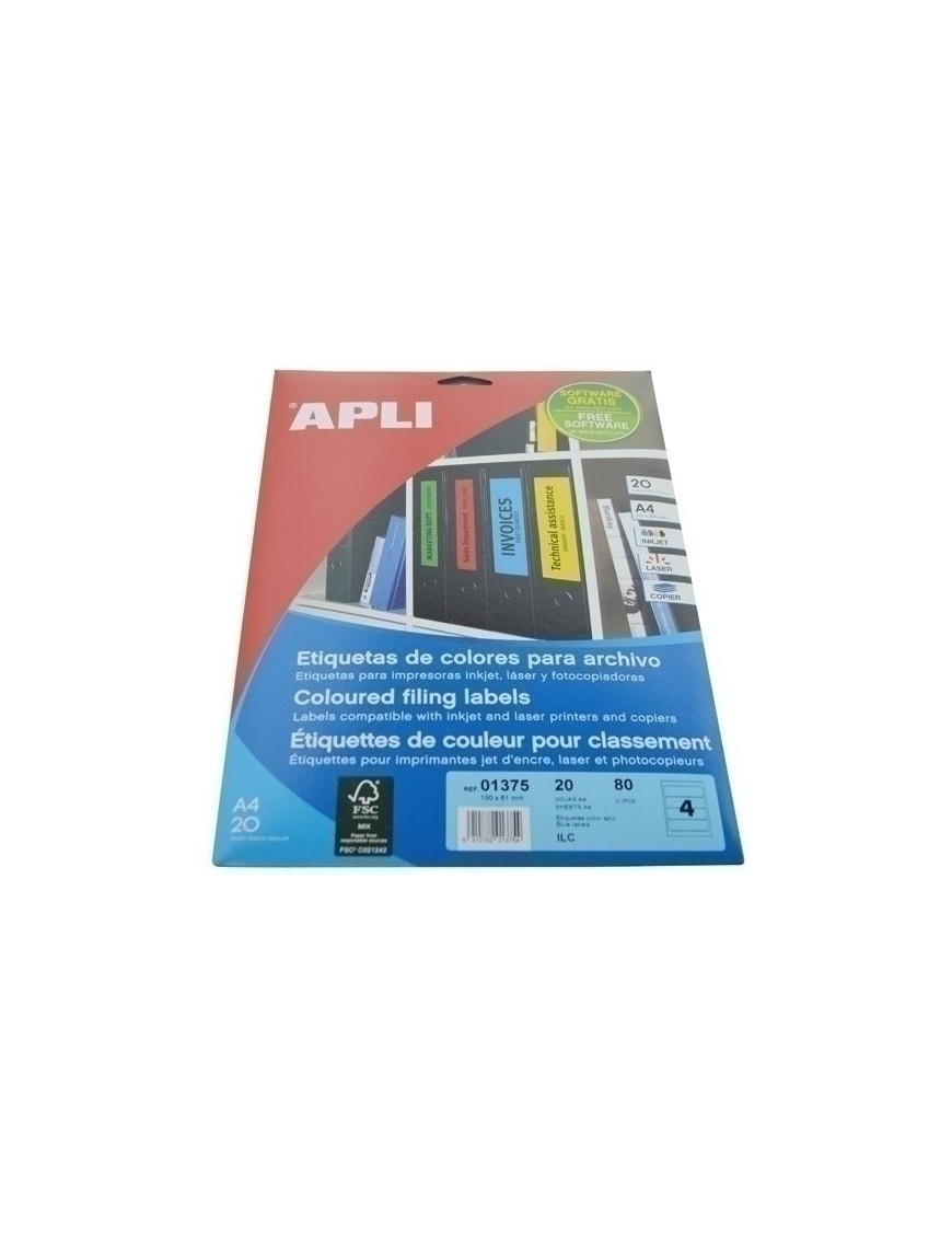 Etiq.Imp.Apli 01375 20H A4 Azul 190X61