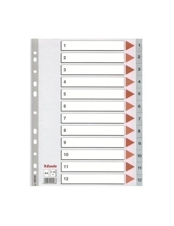 Indice Esselte Pp Num.A4 Ps.1-12 Ind.Col