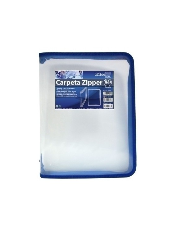 Carp.Portadoc.Off.Box Zipper Azul