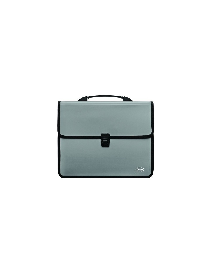 Maletin Forofis Pp A4 Con Asa Plateado