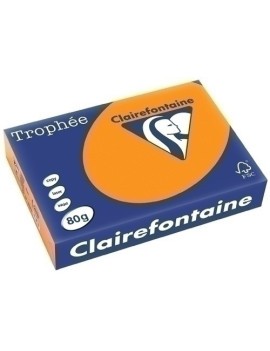 Papel Color A4 Trophee 80G 500H Naranja