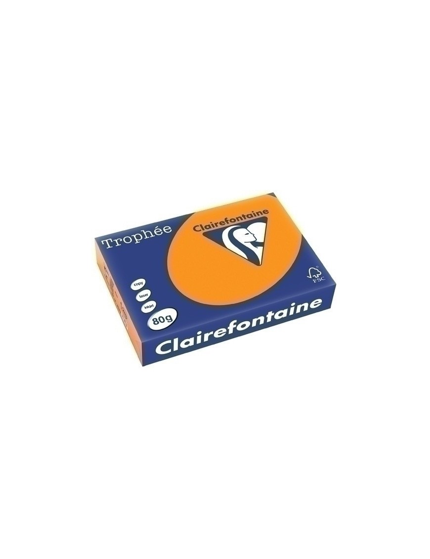 Papel Color A4 Trophee 80G 500H Naranja