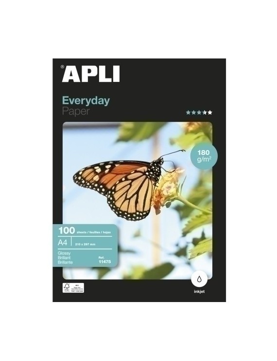 P.Inkjet Apli Foto A4 180G 100H Glossy