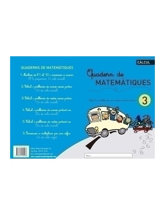 Cuaderno Rebost (Cat) Matematiques 3