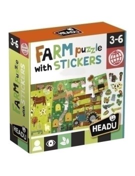 Juego Educativo Headu Farm Stickers Puzz