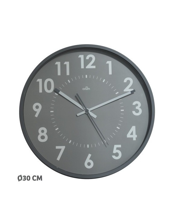 Reloj Pared Cep Analogico 30 Cm Gris