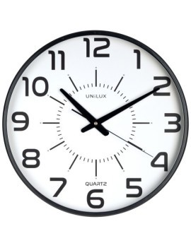 Reloj Pared Unilux Maxi Pop Negro 37,5Cm