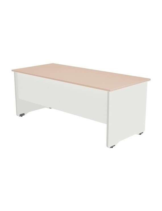 Mesa Rocada Work  200X80 Blanco/Roble