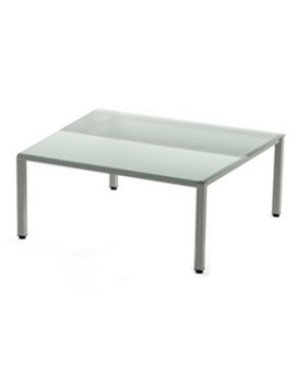 Mesa Rocada Exec. Ala 100X60 Al/Cristal