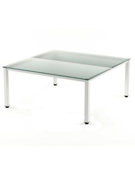 Mesa Rocada Executive 160X163 Bl/Cristal