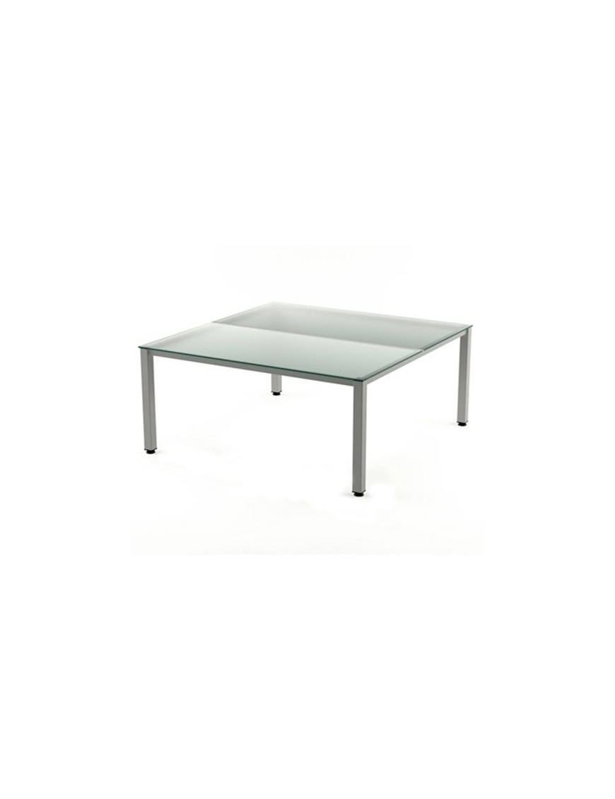 Mesa Rocada Executive 180X163 Al/Cristal