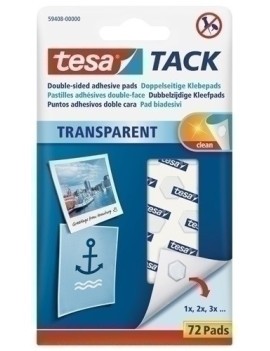 Punto Adhesivo Tesa Tack Transp. 72 Ud