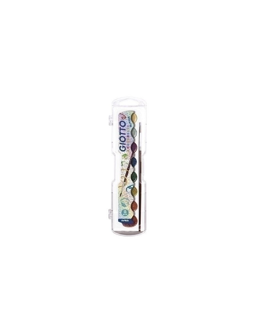 Acuarelas Giotto Glitter 30 Mm Estuche 8